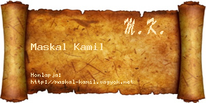 Maskal Kamil névjegykártya